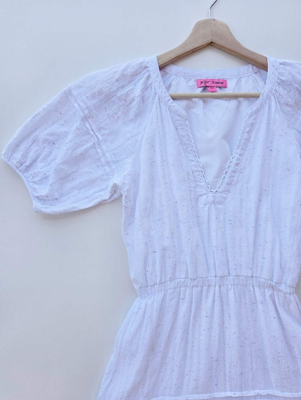 Betsey Johnson White Spectator Tiered Midi Dress - Picture 2 of 10